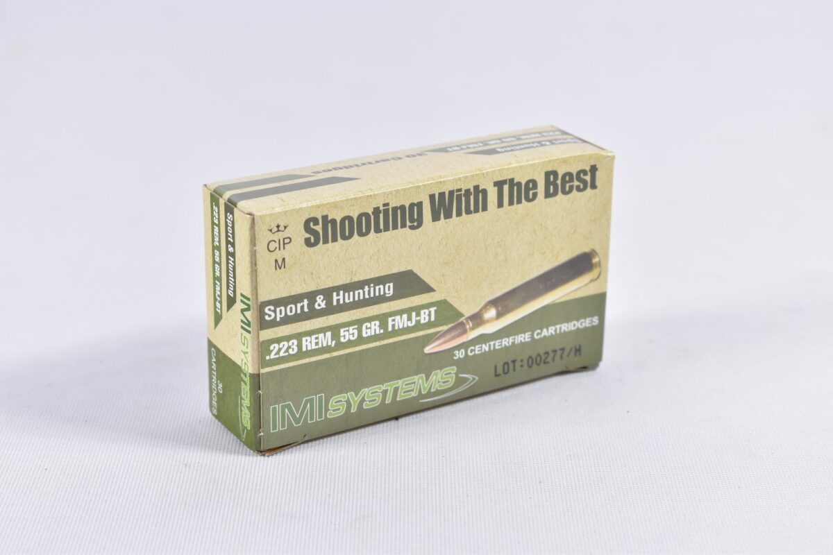 Israel Military Industries .223 Rem FMJ-BT 55grs / 3 Israel Military Industries .223 Rem FMJ-BT 55grs / 3