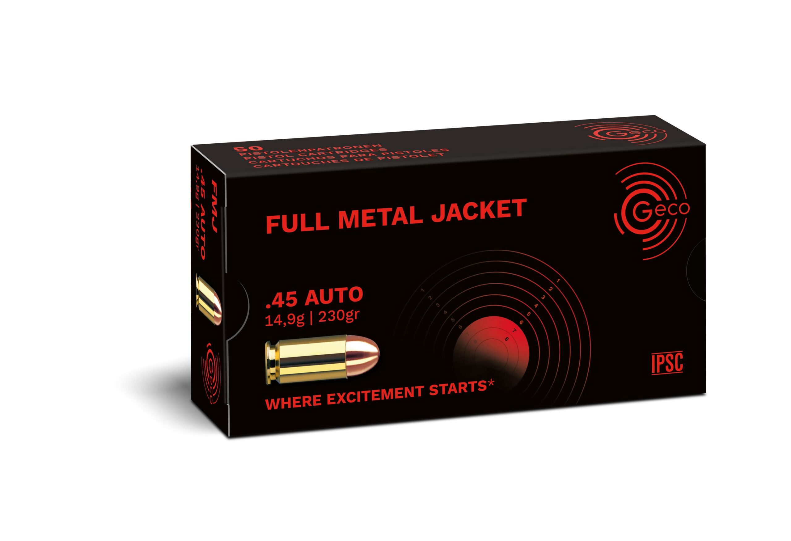 Geco .45 Auto FMJ 230grs / 14 Geco .45 Auto FMJ 230grs / 14