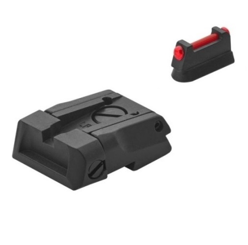 L.P.A. Target schwarz / Fiber rot​ CZ SP01+2 Shadow Visierung