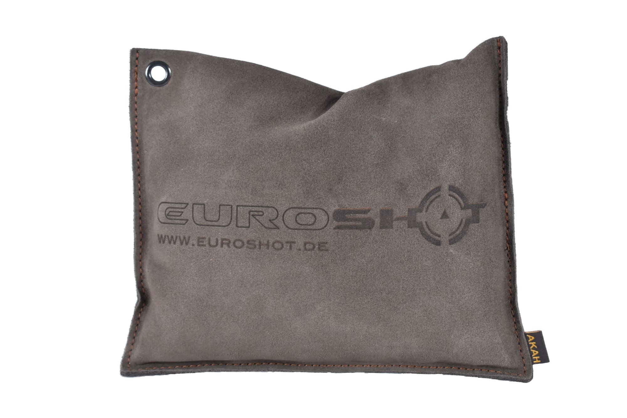 AKAH Velourleder braun Aufschrift Euroshot Gewehrauflage AKAH Velourleder braun Aufschrift Euroshot Gewehrauflage
