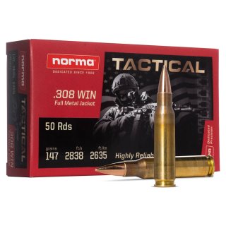 Norma .308 Win FMJ Tactical 147grs / 9