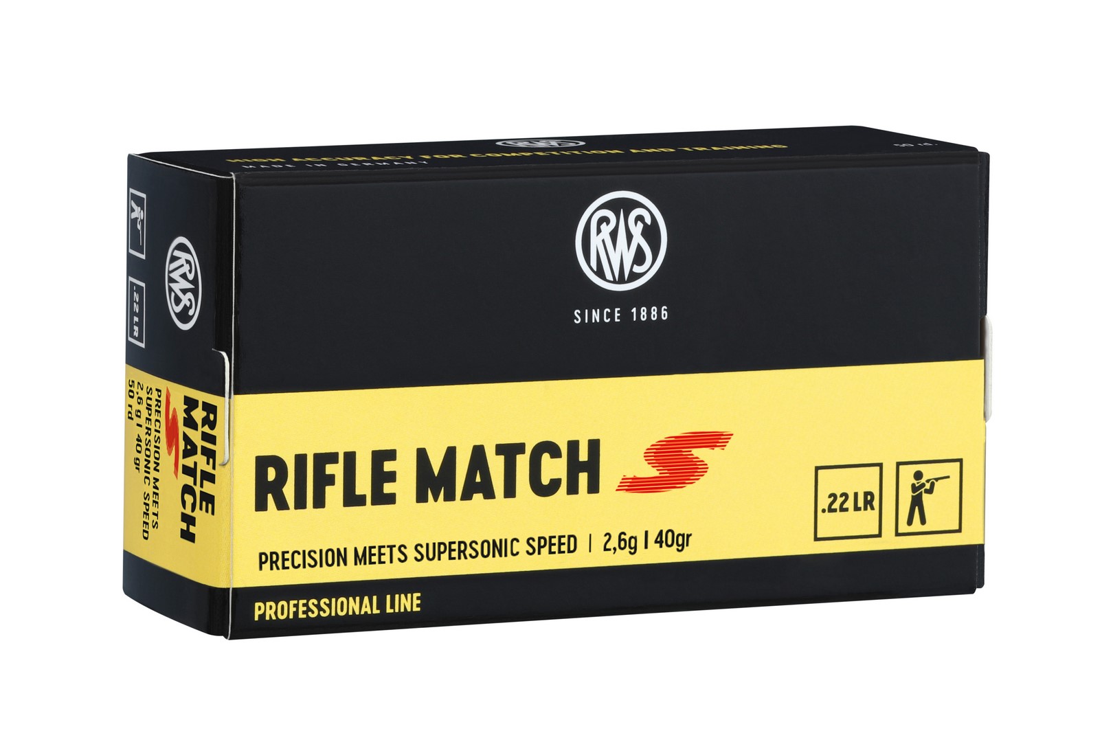 RWS .22 lr Rifle Match 40grs / 2 RWS .22 lr Rifle Match 40grs / 2