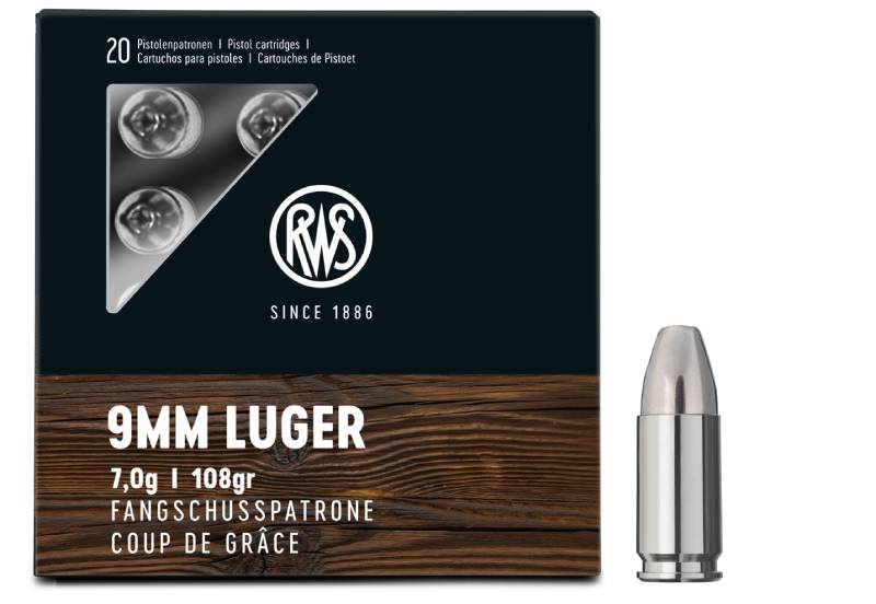 RWS 9mm Luger Fangschuss HP 108grs / 7 RWS 9mm Luger Fangschuss HP 108grs / 7