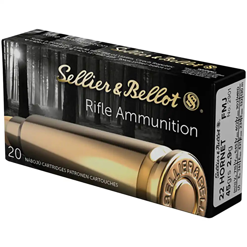 Sellier & Bellot .22 Hornet FMJ 45grs / 2 Sellier & Bellot .22 Hornet FMJ 45grs / 2